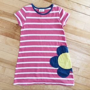 Mini Boden Striped Flower Dress - 5-6